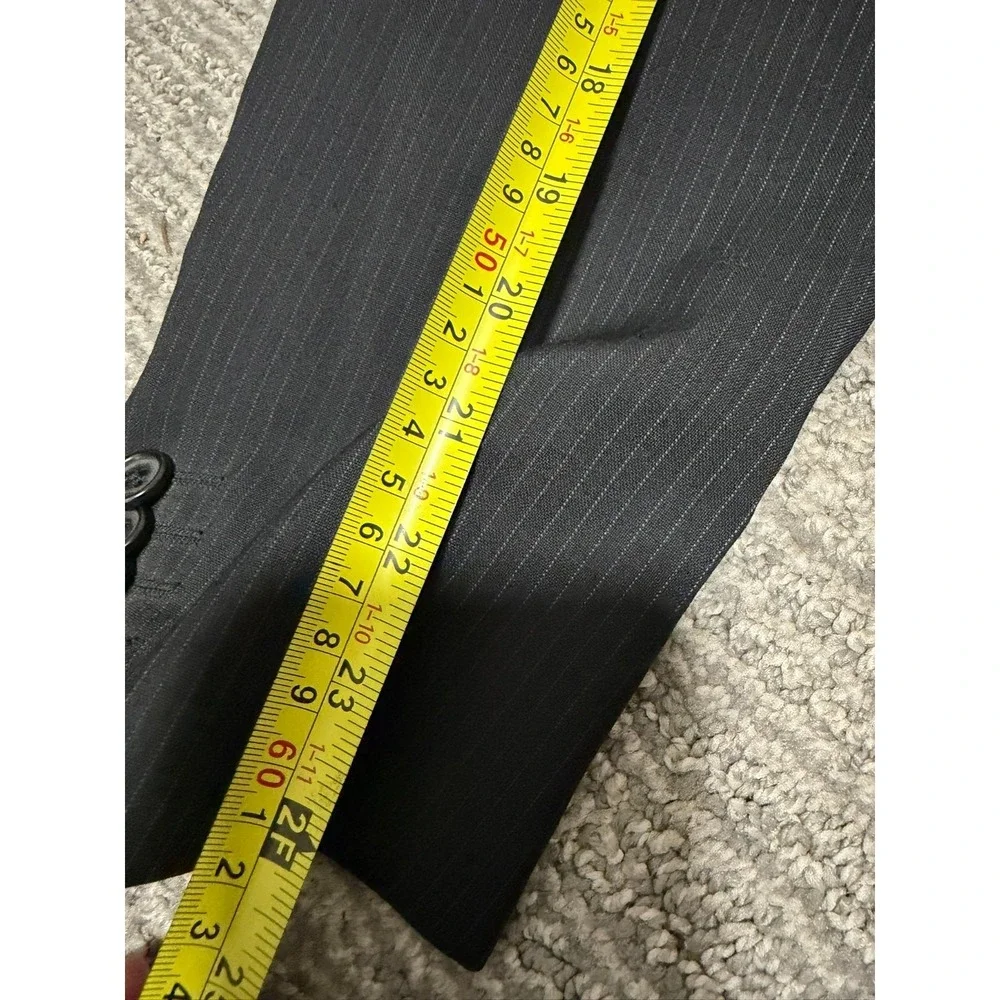 Cerruti 1881 Men's Suit Size 50 Made in Italy Black Pinstripe 2 Piece